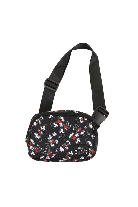 Disney Mickey & Minnie All-Over Print 19 Cm Black Fanny Pack