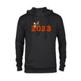 thumbnail image 1 of Disney Mickey & Minnie Chat 2023 100th Anniversary New Year - Pullover Hoodie for Adults - Customized-Black, 1 of 5