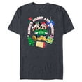 thumbnail image 1 of Disney Mickey & Minnie Christmas Always Merry & Bright - Short Sleeve Blended T-Shirt for Adults - Customized-Navy Heather, 1 of 5