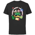 thumbnail image 1 of Disney Mickey & Minnie Christmas Always Merry & Bright - Short Sleeve Cotton T-Shirt for Adults - Customized-Black, 1 of 5