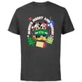 thumbnail image 1 of Disney Mickey & Minnie Christmas Always Merry & Bright - Short Sleeve Cotton T-Shirt for Adults - Customized-Charcoal, 1 of 5