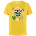thumbnail image 1 of Disney Mickey & Minnie Christmas Always Merry & Bright - Short Sleeve Cotton T-Shirt for Adults - Customized-Yellow, 1 of 5