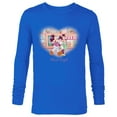 thumbnail image 1 of Disney Mickey & Minnie Classic Couple Retro Heart Stroll - Long Sleeve T-Shirt for Men - Customized-Navy, 1 of 5
