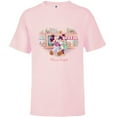thumbnail image 1 of Disney Mickey & Minnie Classic Couple Retro Heart Stroll - Short Sleeve T-Shirt for Kids - Customized-Soft Pink, 1 of 5