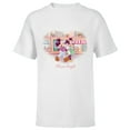 thumbnail image 1 of Disney Mickey & Minnie Classic Couple Retro Heart Stroll - Short Sleeve T-Shirt for Kids - Customized-White, 1 of 5