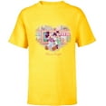 thumbnail image 1 of Disney Mickey & Minnie Classic Couple Retro Heart Stroll - Short Sleeve T-Shirt for Kids - Customized-Yellow, 1 of 5