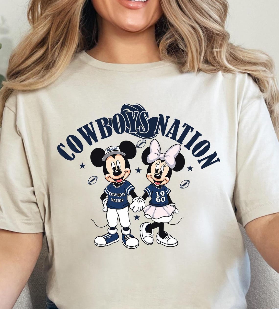 Disney Mickey Minnie Cowboys Football T-shirt, Disney Dallas