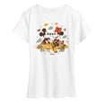 thumbnail image 1 of Disney - Mickey Minnie  Fall Leaf Pile - Women's Short Sleeve Graphic T-Shirt, 1 of 5