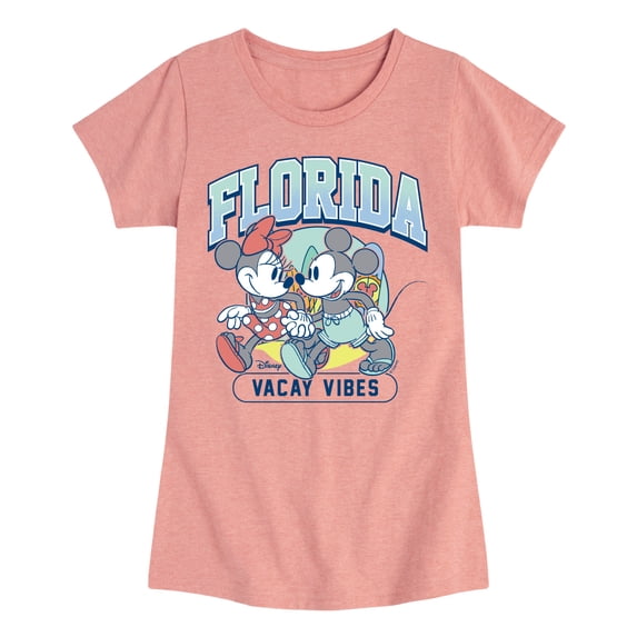 Disney - Mickey & Minnie Florida Fitted Short Sleeve Graphic T-Shirt