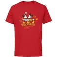 thumbnail image 1 of Disney Mickey + Minnie Forever Love Stroll Valentine’s Day - Short Sleeve Cotton T-Shirt for Adults - Customized-Red, 1 of 5