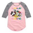 thumbnail image 1 of Disney - Mickey, Minnie, Goofy, Donald Duck, Daisy & Pluto Photo - Toddler & Youth Girls Raglan Graphic T-Shirt, 1 of 4