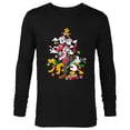 thumbnail image 1 of Disney Mickey Minnie Goofy Pluto Chip Dale Christmas Tree - Long Sleeve T-Shirt for Men – Customized-Black, 1 of 5
