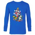 thumbnail image 1 of Disney Mickey Minnie Goofy Pluto Chip Dale Christmas Tree - Long Sleeve T-Shirt for Men – Customized-Royal, 1 of 5