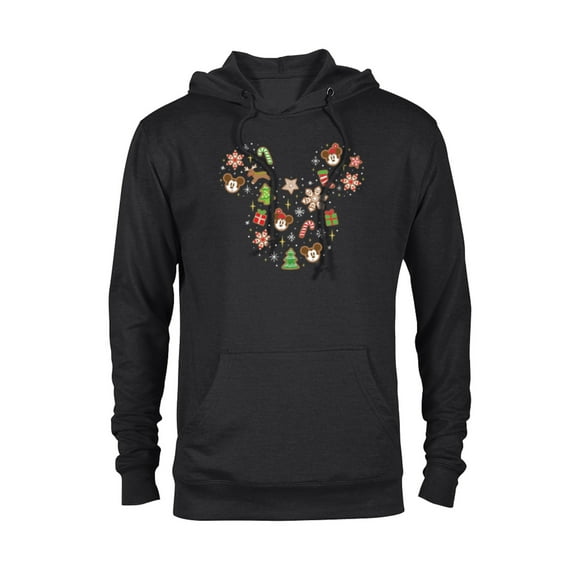 Disney Mickey & Minnie Head Gingerbread Christmas Holiday - Pullover Hoodie for Adults - Customized-Black
