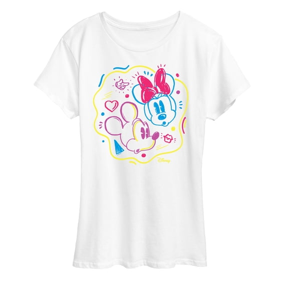 Disney - Mickey Minnie Heads - Women's Short Sleeve Graphic T-Shirt