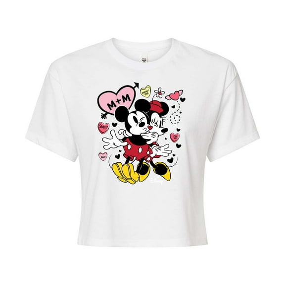 Disney - Mickey Minnie Heart - Cropped Tee