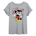 thumbnail image 1 of Disney - Mickey Minnie Heart - Women's Oversized T-Shirt, 1 of 4