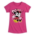 thumbnail image 1 of Disney - Mickey Minnie Heart - Toddler & Youth Girls Short Sleeve Graphic T-Shirt, 1 of 5