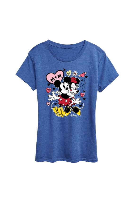 - Mickey Minnie Heart - Women's Short Sleeve Graphic T-Shirt