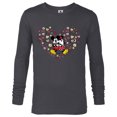 thumbnail image 1 of Disney Mickey & Minnie Heart of Love Valentine’s Day Retro - Long Sleeve T-Shirt for Men - Customized-Charcoal Heather, 1 of 5