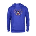 thumbnail image 1 of Disney Mickey & Minnie Heart of Love Valentine’s Day Retro - Pullover Hoodie for Adults - Customized-Royal, 1 of 5