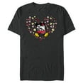 thumbnail image 1 of Disney Mickey & Minnie Heart of Love Valentine’s Day Retro - Short Sleeve Blended T-Shirt for Adults - Customized-Dark Heather, 1 of 5