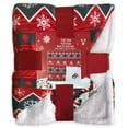 thumbnail image 1 of Disney Mickey Minnie Holiday Sweater Pattern Christmas Fleece Throw Blanket New, 1 of 4