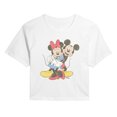 thumbnail image 1 of Disney - Mickey Minnie Hug - Juniors Cropped Short Sleeve Graphic T-Shirt, 1 of 4