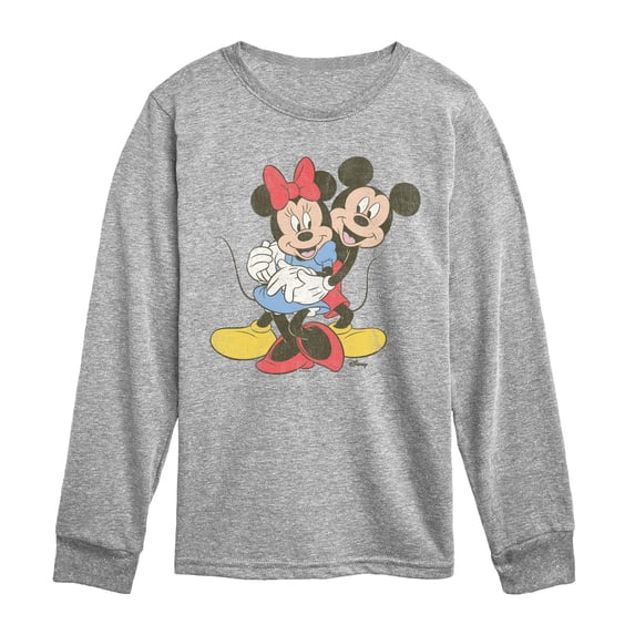 Disney - Mickey Minnie Hug Boys' Long Sleeve Graphic T-Shirt