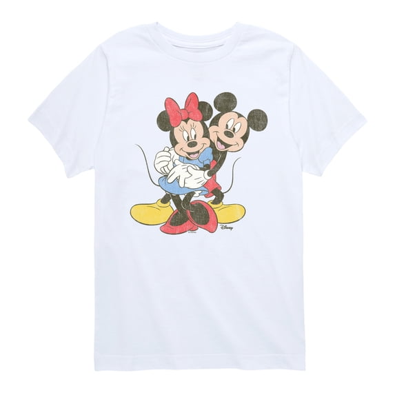 Disney - Mickey Minnie Hug - Youth Boys Short Sleeve Graphic T-Shirt