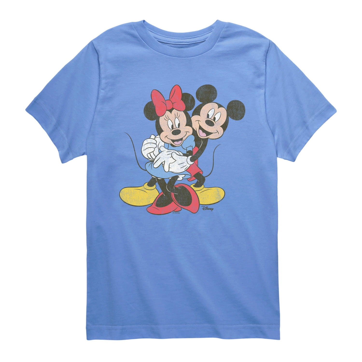 Disney - Mickey Minnie Hug - Youth Boys Short Sleeve Graphic T-Shirt ...
