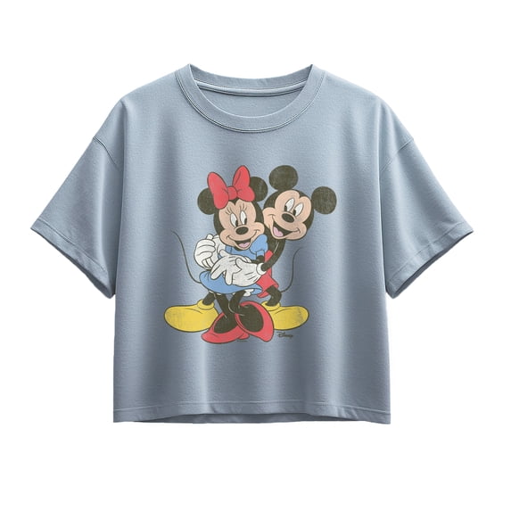 Disney - Mickey Minnie Hug - Youth Girls Boxy T-Shirt