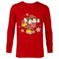 thumbnail image 1 of Disney Mickey & Minnie Ice Skating Gingerbread Holiday - Long Sleeve T-Shirt for Men - Customized-New Red, 1 of 5
