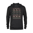 thumbnail image 1 of Disney Mickey & Minnie Ice Skating Ugly Christmas Sweater - Pullover Hoodie for Adults - Customized-Black, 1 of 5
