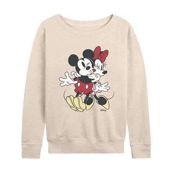 Disney - Mickey Minnie Kiss - Women's French Terry Long Sleeve Pullover