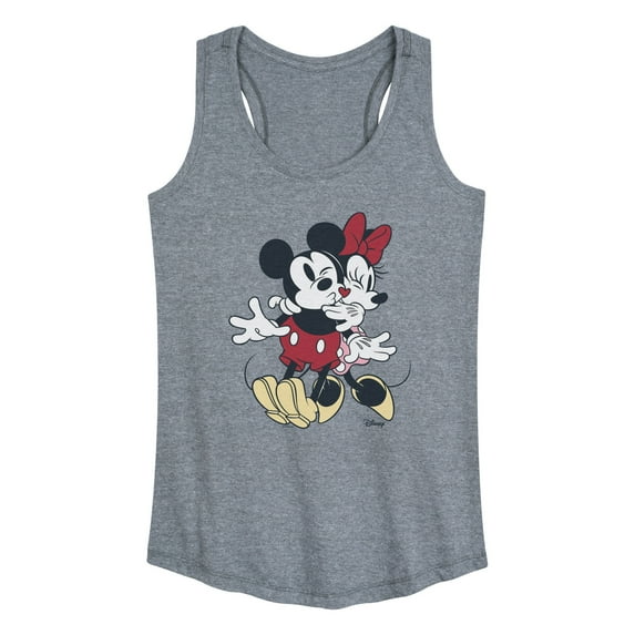 Disney - Mickey Minnie Kiss - Women's Racerback Graphic Tank