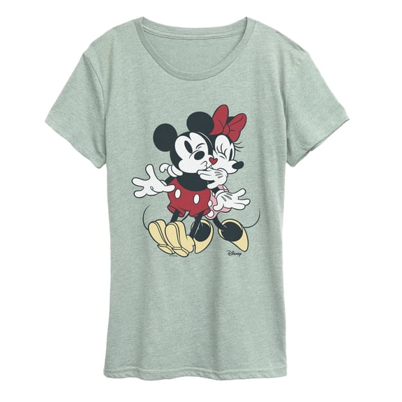 Disney - Mickey Minnie Kiss - Women's Short Sleeve Graphic T-Shirt