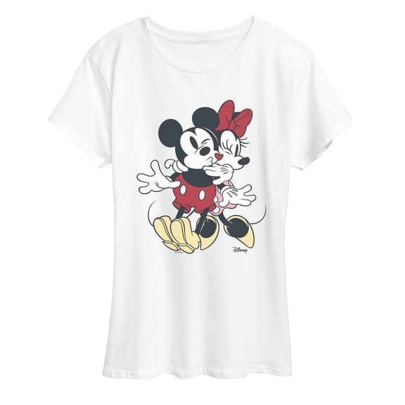 Disney - Mickey Minnie Kiss - Women's Short Sleeve Graphic T-Shirt