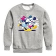 thumbnail image 1 of Disney - Mickey Minnie Kiss - Youth Crewneck Fleece Sweatshirt, 1 of 5
