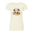 thumbnail image 1 of Disney - Mickey Minnie Leaf Pile - Juniors Fitted Graphic T-Shirt, 1 of 5