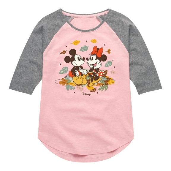 Disney - Mickey Minnie Leaf Pile - Toddler & Youth Girls Fleece Dress