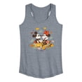 thumbnail image 1 of Disney - Mickey Minnie Leaf Pile - Women's Racerback Tank Top, 1 of 5