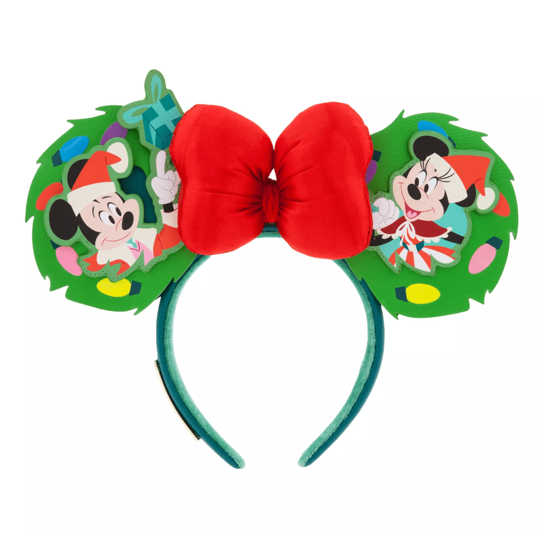 Disney Mickey Minnie Loungefly Glow in the Dark Holiday Ear  display picture 3