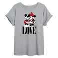 thumbnail image 1 of Disney - Mickey Minnie Love - Women's Oversized T-Shirt, 1 of 4