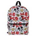 thumbnail image 1 of Disney Mickey Minnie Mouse All Over Print 16" Backpack w/ Front Pocket White, 1 of 3