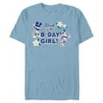 thumbnail image 1 of Disney Mickey & Minnie Mouse Birthday Dad of the B-Day Girl - Short Sleeve Blended T-Shirt for Adults - Customized-Ocean Blue, 1 of 5