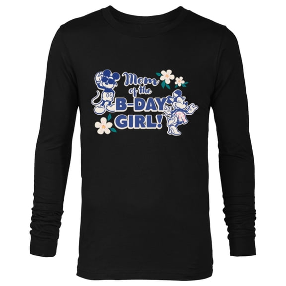 Disney Mickey & Minnie Mouse Birthday Mom of the B-Day Girl - Long Sleeve T-Shirt for Men - Customized-Black