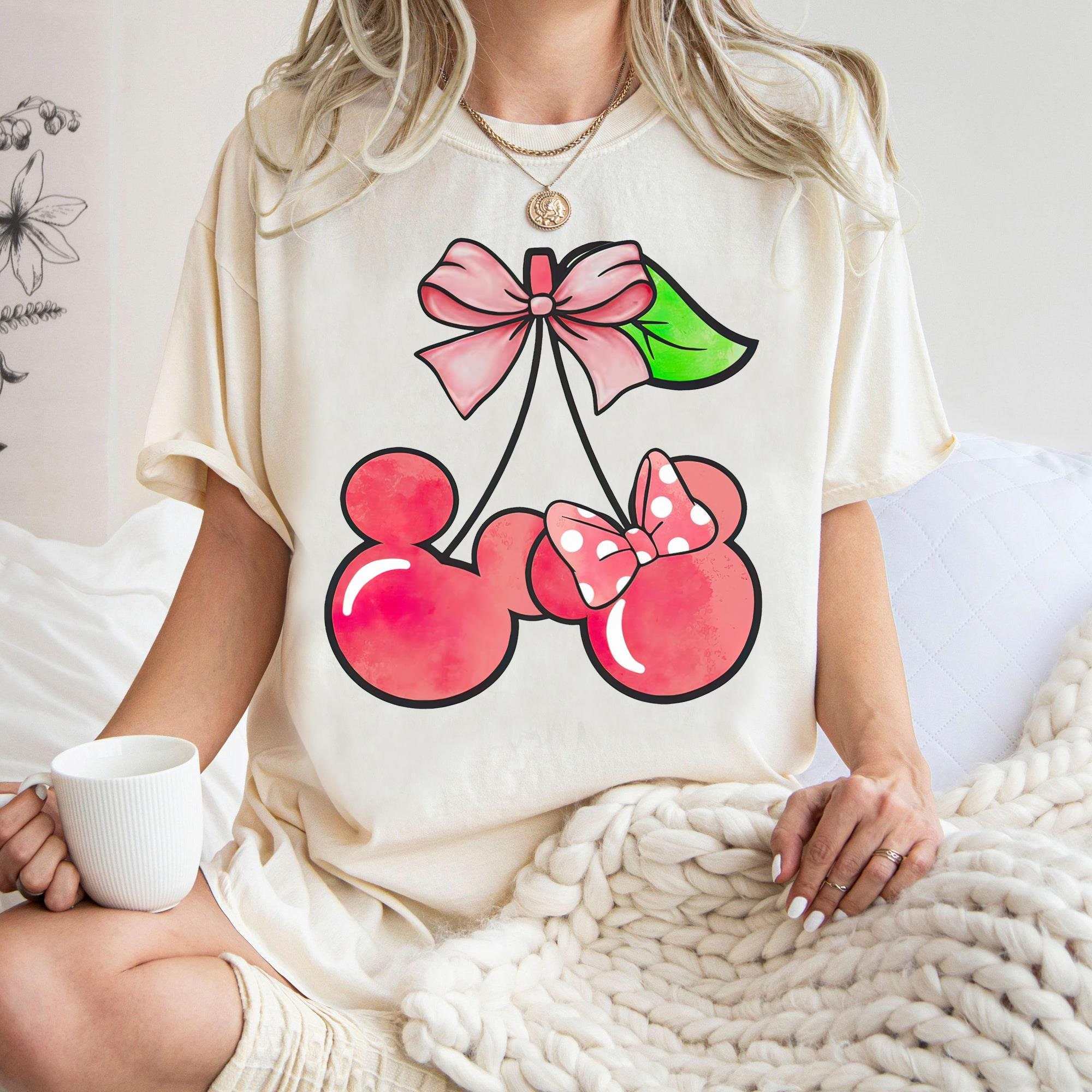 Disney Mickey Minnie Mouse Cherry Shirt, Tshirt, Cherry Coquette
