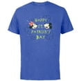 thumbnail image 1 of Disney Mickey & Minnie Mouse Clovers Happy St Patrick’s Day - Short Sleeve Cotton T-Shirt for Adults - Customized-Royal Heather, 1 of 5