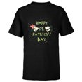 thumbnail image 1 of Disney Mickey & Minnie Mouse Clovers Happy St Patrick’s Day - Short Sleeve T-Shirt for Kids - Customized-Black, 1 of 5